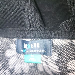 anthropologie Maeve Womens Trixie crop Sweater Blk Wht Cherries Size 1X image 14