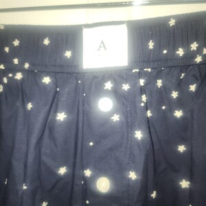 anthropologie Womens Wren boxer sleep pajama pants Dark Navy Stars Size Large image 13