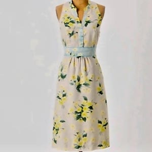 Maeve anthropologie Womens Dutch Yellow Floral Spring Midi Dress Size 6 bild 12