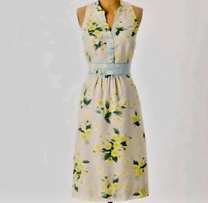 Maeve anthropologie Womens Dutch Yellow Floral Spring Midi Dress Size 6 bild 12