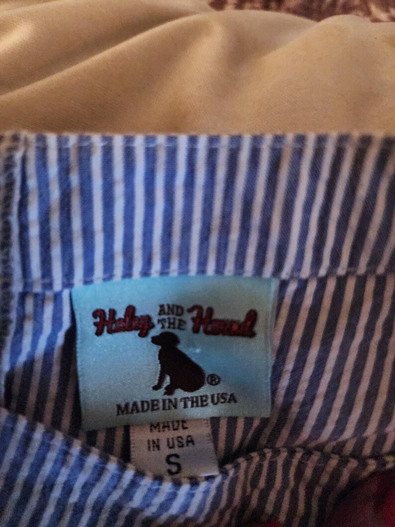 anthropologie Haley and The Hound Women's Seersucker Button Back Top Size Small image 2