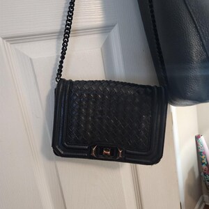 Rebecca Minkoff Womens Small Leather Crossbody Black EUC image 2
