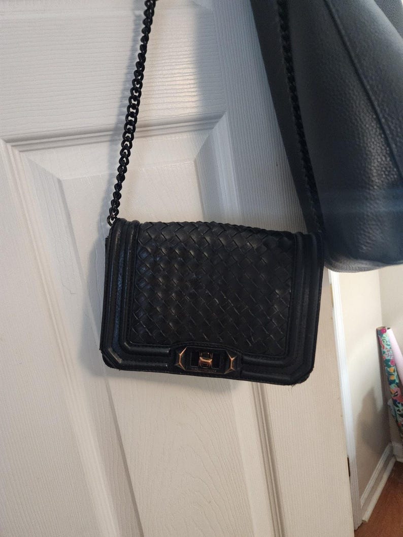 Rebecca Minkoff Womens Small Leather Crossbody Black EUC image 2
