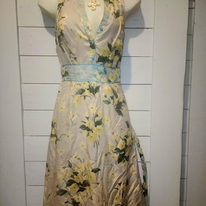 Maeve anthropologie Womens Dutch Yellow Floral Spring Midi Dress Size 6 bild 1