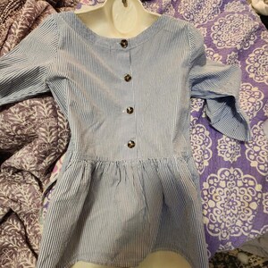 anthropologie Haley and The Hound Women's Seersucker Button Back Top Size Small image 13