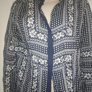 Maeve anthropologie Women's Art House Navy Polka Dot Size 4 image 19