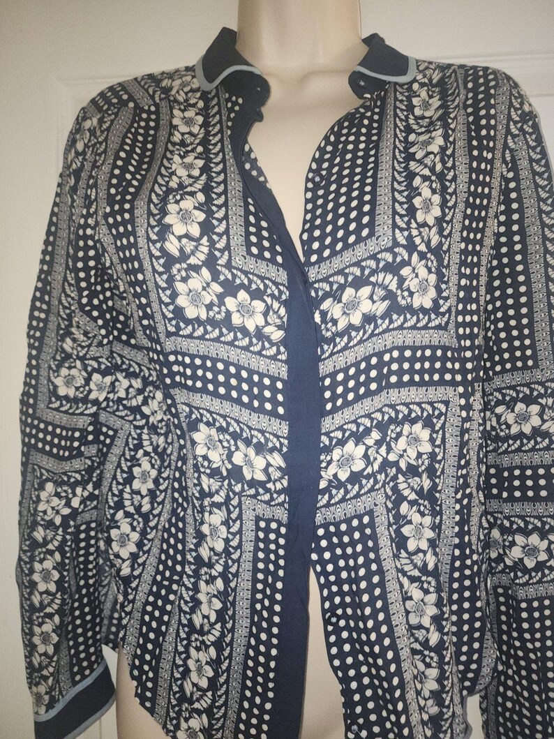 Maeve anthropologie Women's Art House Navy Polka Dot Size 4 image 19