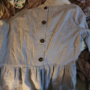 anthropologie Haley and The Hound Women's Seersucker Button Back Top Size Small image 5