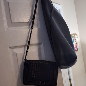 Rebecca Minkoff Womens Small Leather Crossbody Black EUC image 6