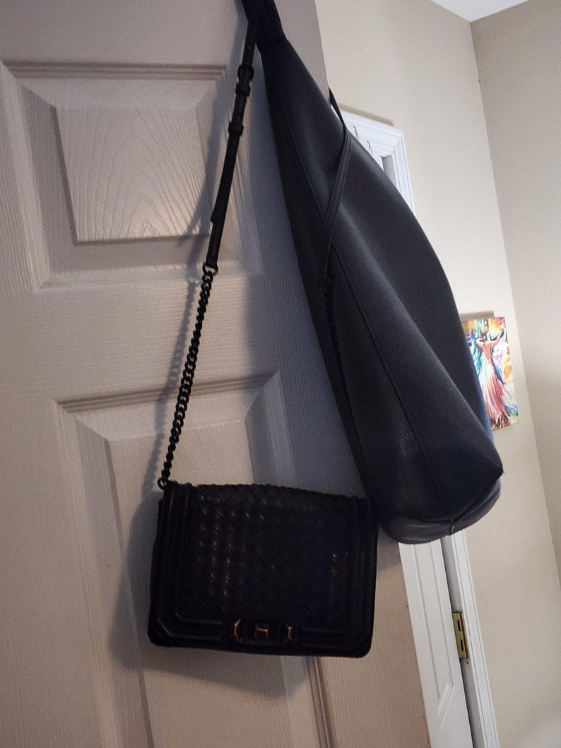Rebecca Minkoff Womens Small Leather Crossbody Black EUC image 6