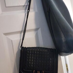 Rebecca Minkoff Womens Small Leather Crossbody Black EUC image 3