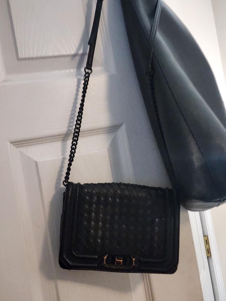 Rebecca Minkoff Womens Small Leather Crossbody Black EUC image 3