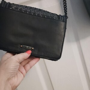 Rebecca Minkoff Womens Small Leather Crossbody Black EUC image 5