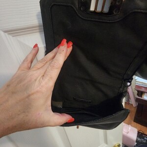 Rebecca Minkoff Womens Small Leather Crossbody Black EUC image 8