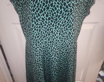 Vestido verde y negro de Michael Michael Kors para mujer, talla mediana, de punto elástico.