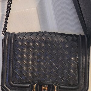 Rebecca Minkoff Womens Small Leather Crossbody Black EUC image 4