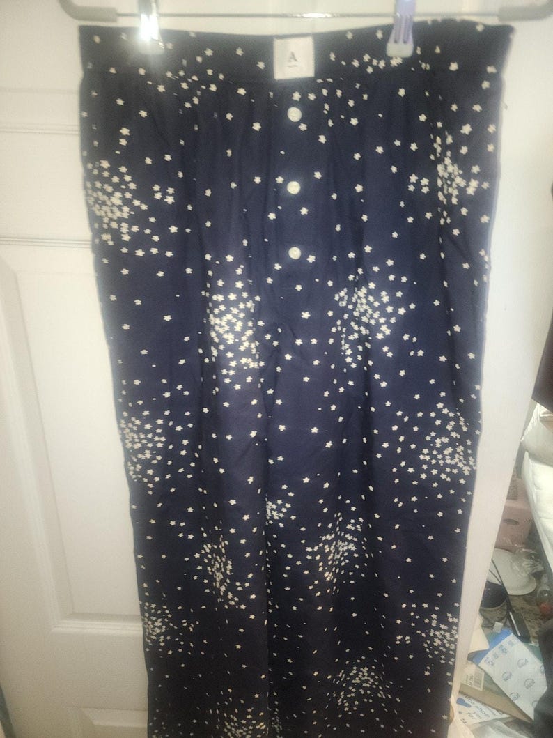 anthropologie Womens Wren boxer sleep pajama pants Dark Navy Stars Size Large image 16
