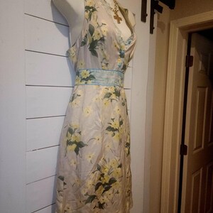Maeve anthropologie Womens Dutch Yellow Floral Spring Midi Dress Size 6 bild 5