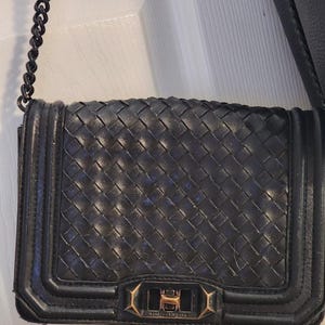 Rebecca Minkoff Womens Small Leather Crossbody Black EUC image 1