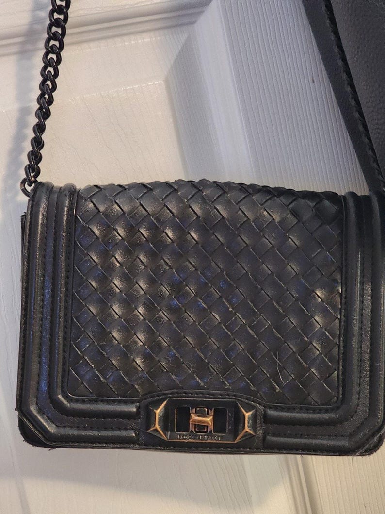 Rebecca Minkoff Womens Small Leather Crossbody Black EUC image 1