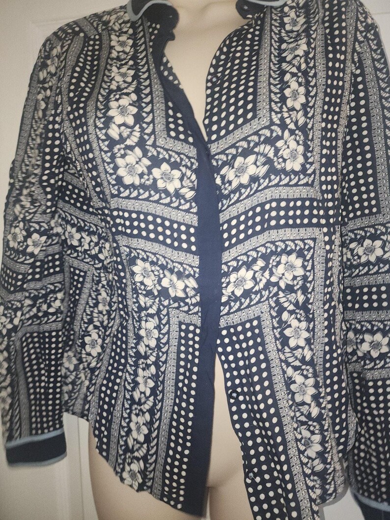 Maeve anthropologie Women's Art House Navy Polka Dot Size 4 image 16