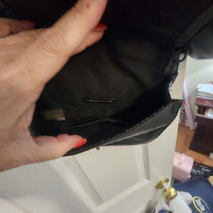 Rebecca Minkoff Womens Small Leather Crossbody Black EUC image 9