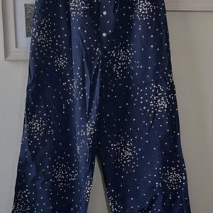 anthropologie Womens Wren boxer sleep pajama pants Dark Navy Stars Size Large image 6