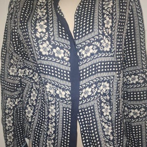 Maeve anthropologie Women's Art House Navy Polka Dot Size 4 image 3