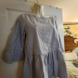 anthropologie Haley and The Hound Women's Seersucker Button Back Top Size Small image 10