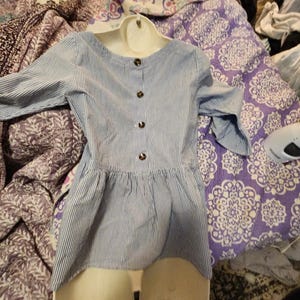 anthropologie Haley and The Hound Women's Seersucker Button Back Top Size Small image 12