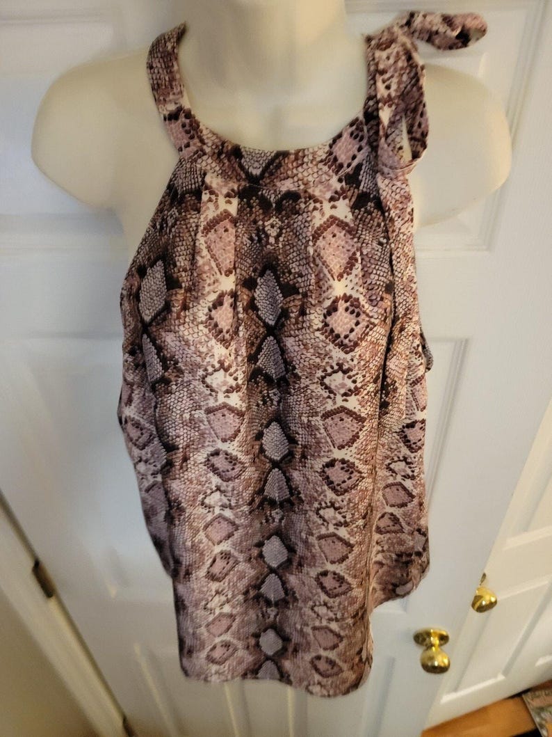 anthropologie-Jade Melody TAM Women's Sz (L) Sleeveless Snake Top image 9