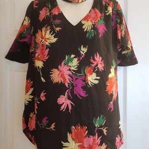 Blusa floral negra para mujer Maeve de Anthropologie, talla pequeña EUC imagen 10