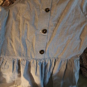 anthropologie Haley and The Hound Women's Seersucker Button Back Top Size Small image 6