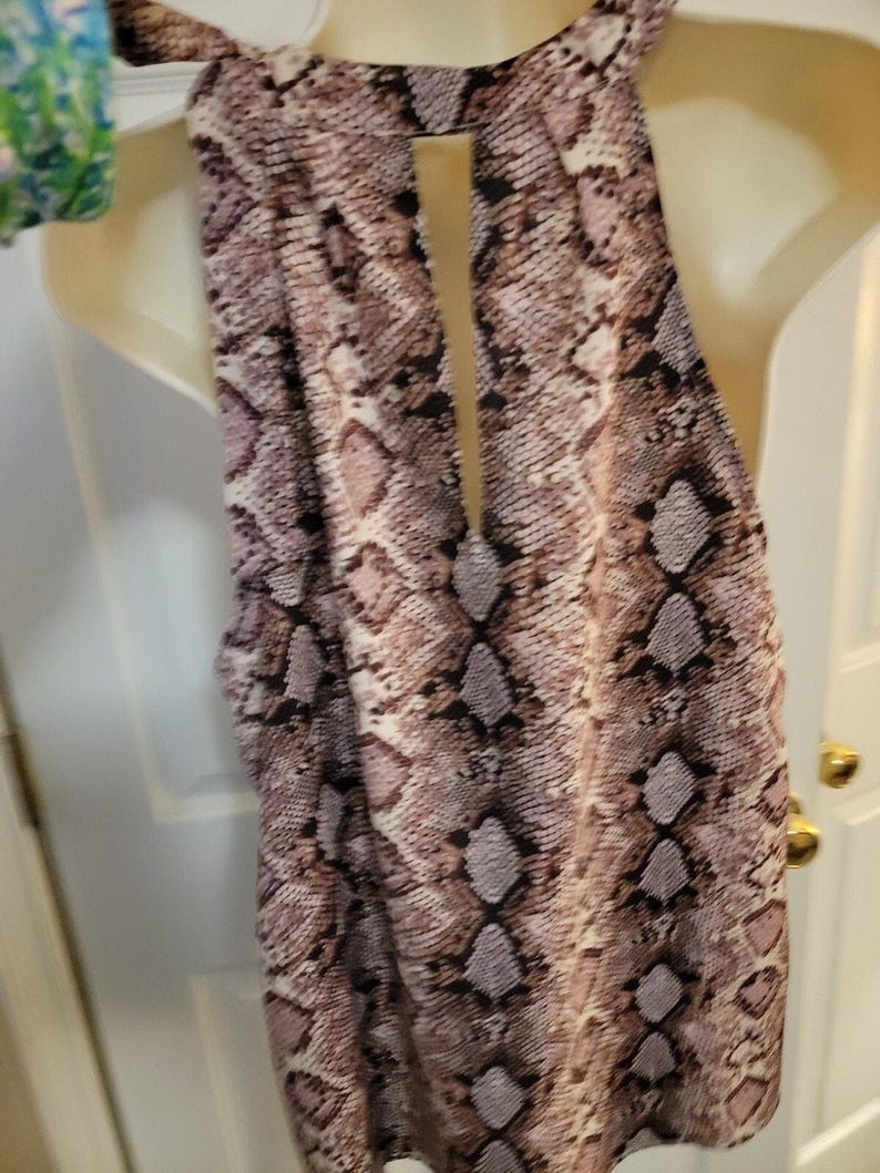 anthropologie-Jade Melody TAM Women's Sz (L) Sleeveless Snake Top image 13