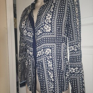 Maeve anthropologie Women's Art House Navy Polka Dot Size 4 image 5