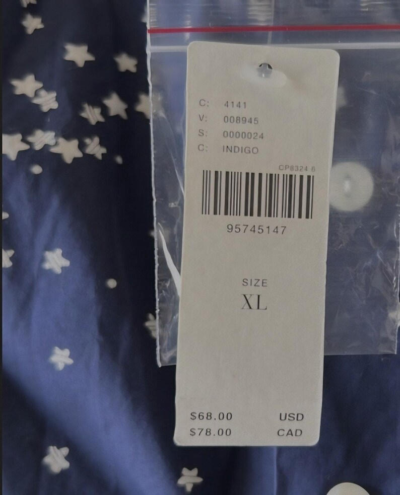 anthropologie Womens Wren boxer sleep pajama pants Dark Navy Stars Size Large image 5