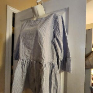 anthropologie Haley and The Hound Women's Seersucker Button Back Top Size Small image 8
