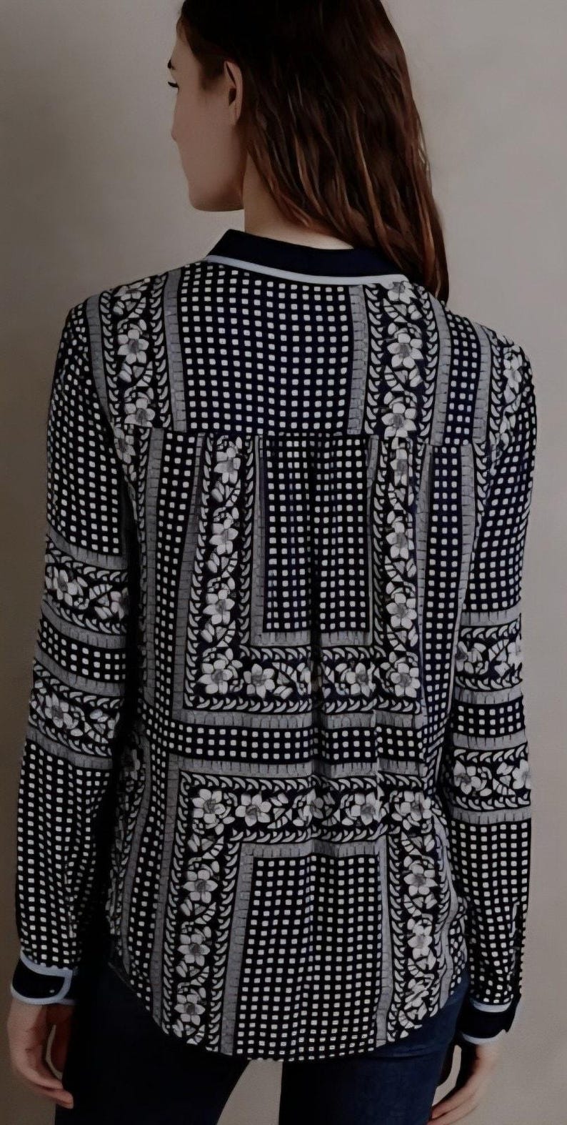 Maeve anthropologie Women's Art House Navy Polka Dot Size 4 image 9