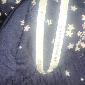 anthropologie Womens Wren boxer sleep pajama pants Dark Navy Stars Size Large image 10