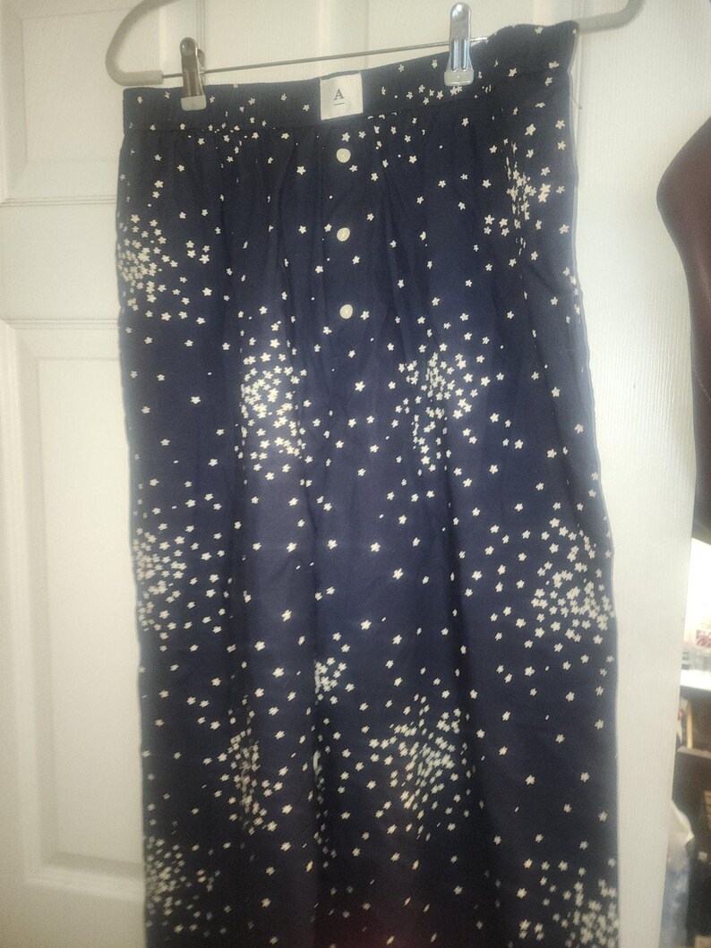 anthropologie Womens Wren boxer sleep pajama pants Dark Navy Stars Size Large image 11