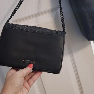 Rebecca Minkoff Womens Small Leather Crossbody Black EUC image 7