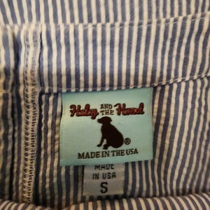 anthropologie Haley and The Hound Women's Seersucker Button Back Top Size Small image 16