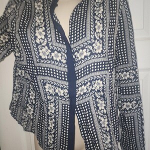 Maeve anthropologie Women's Art House Navy Polka Dot Size 4 image 2