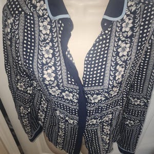 Maeve anthropologie Women's Art House Navy Polka Dot Size 4 image 20