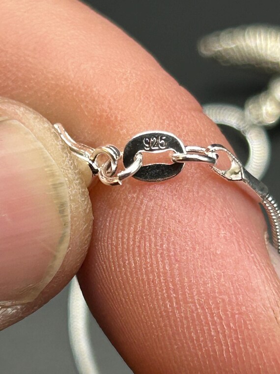 Solid Sterling Silver Eagle Necklace with Turquoi… - image 5