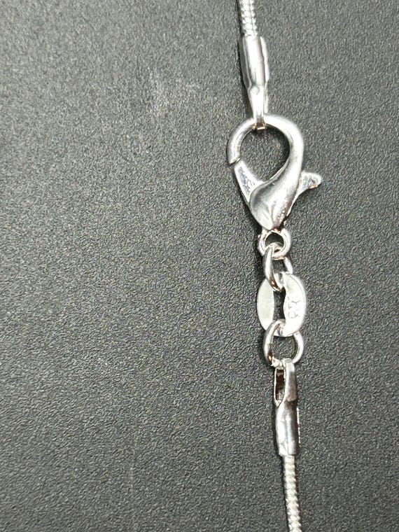 Solid Sterling Silver Eagle Necklace with Turquoi… - image 7