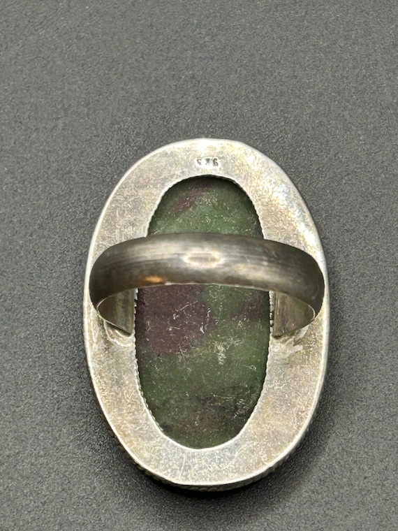 Ruby in Zoisite Sterling Silver Statement Ring – … - image 4