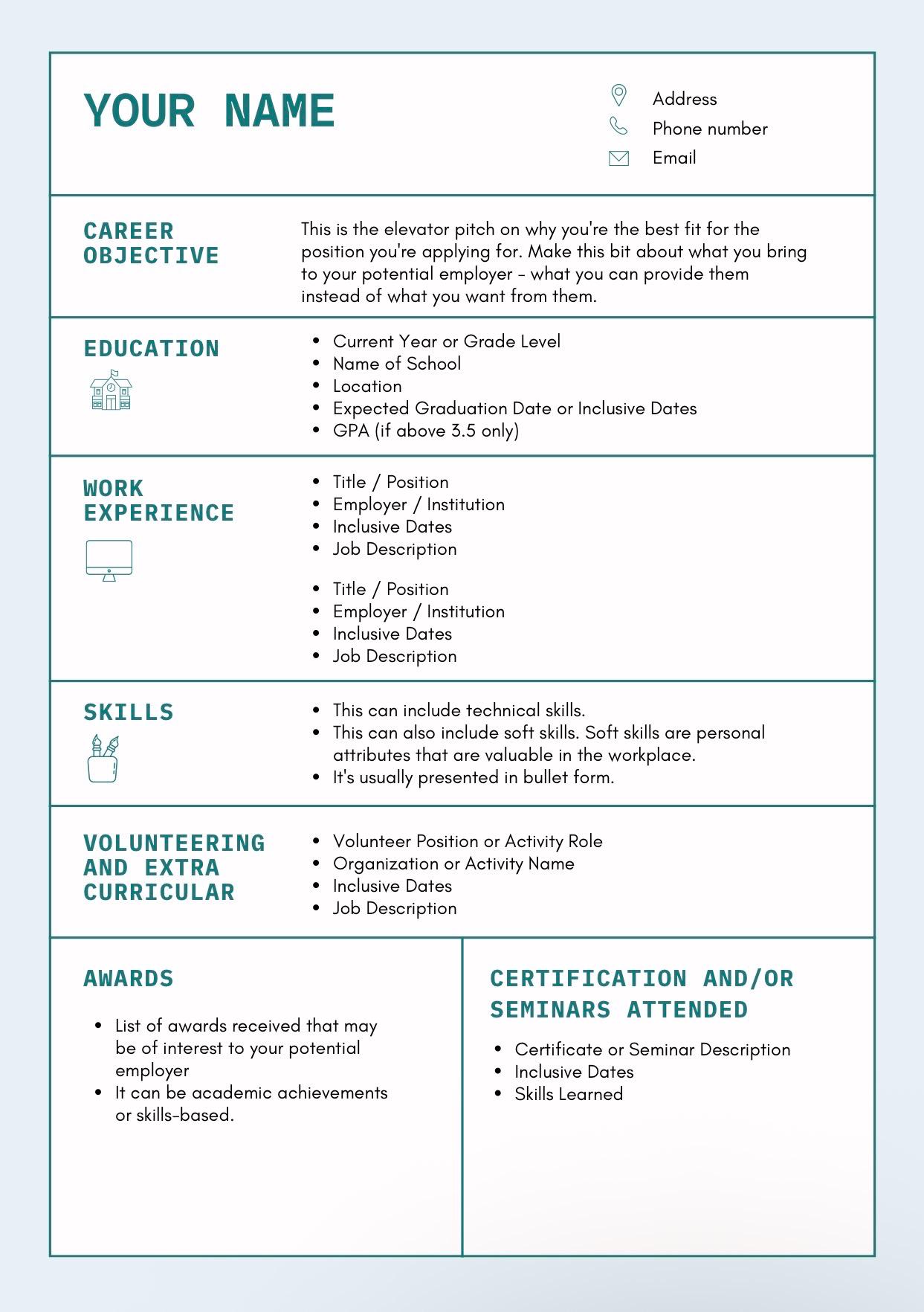Modern Resume Template & Cover Letter | Editable Canva CV (instant ...