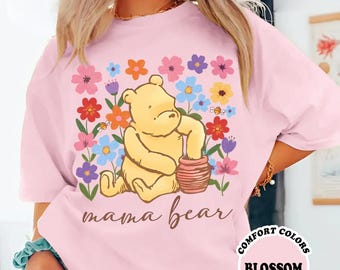 Coquette Mama Bear Winne The Pooh Shirt, Disneyland Mama Bear Shirt, Honey Bear Jumper, Mother's Day Shirt, Gift For Mom, DisneyVacation