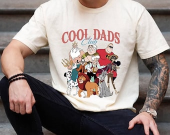 Cool Dads Club Shirt, Retro Fathers Tee, Goofy Mufasa King Triton Apparel, Magic Kingdom Family Vacation Trip, Best Papa Gifts Mens